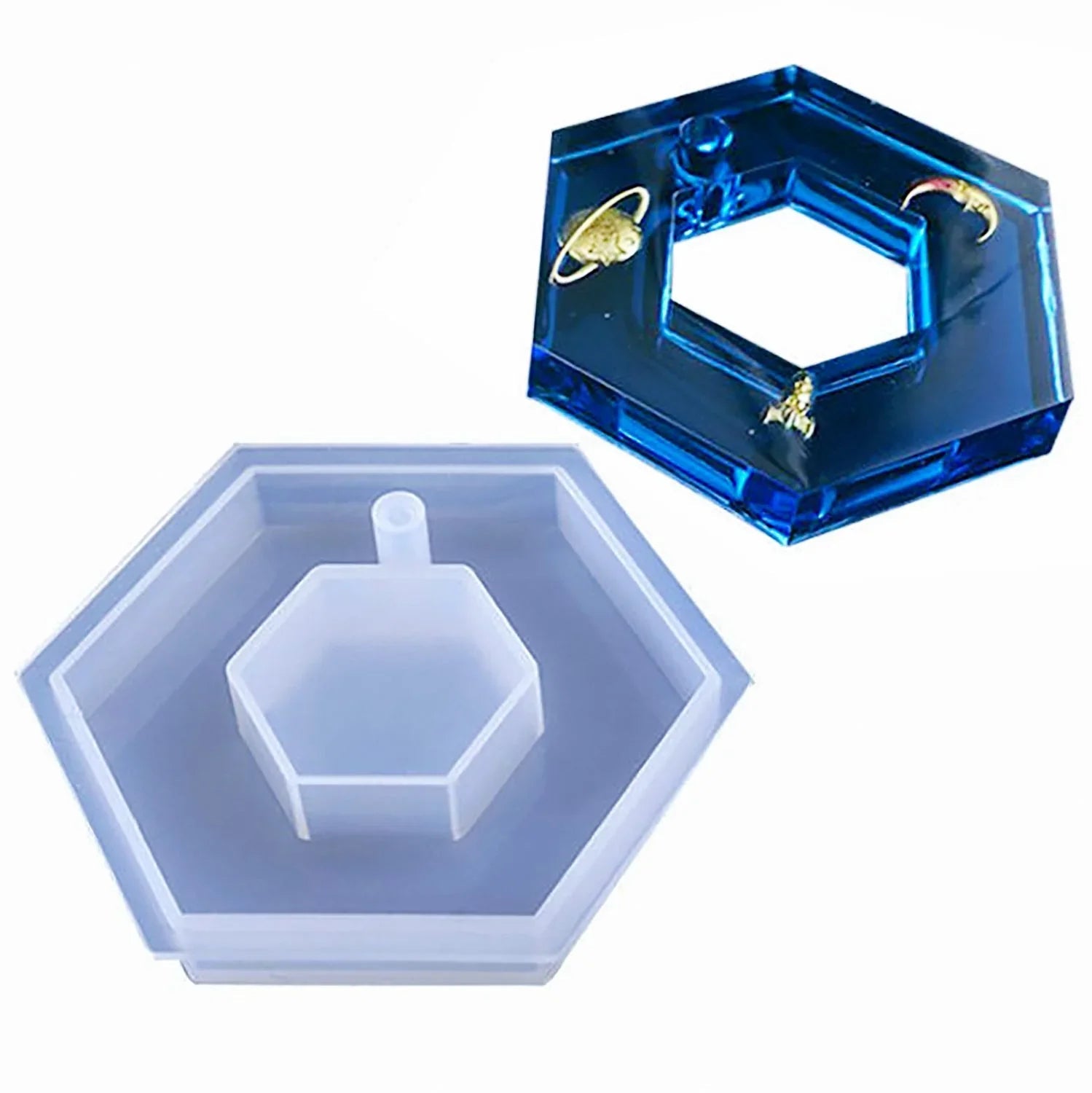 Jags Silicone Mould Desing Hexegon Shape Keychain JSM145