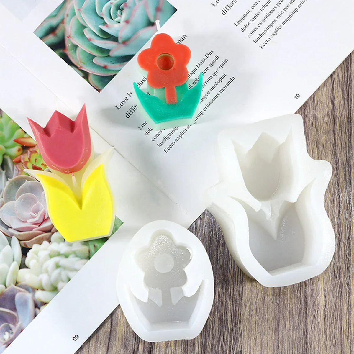 Jags Silicone Mould Flower With Petal Candle JSM168