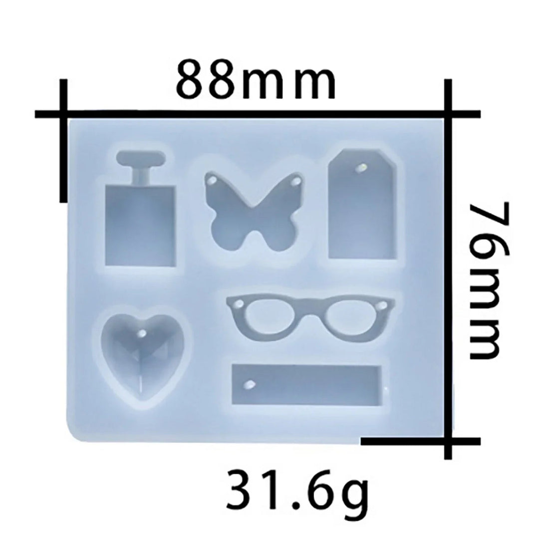 Jags Silicone Mould 5 Design Keychain Making JSM25