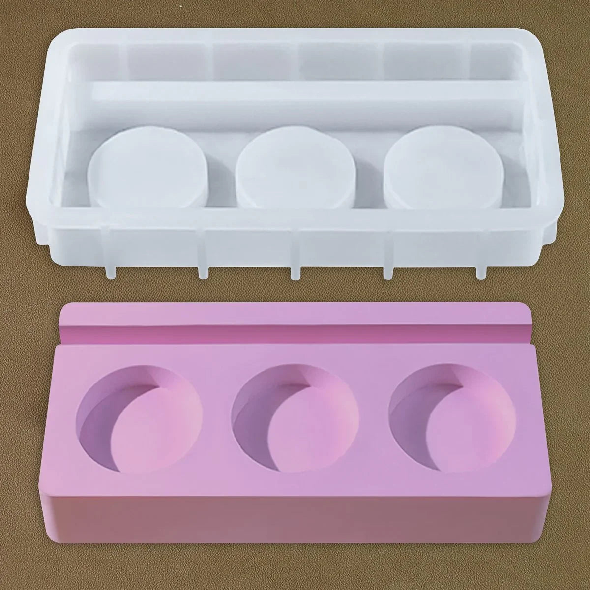 Jags Silicone Mould 3 Candel Holder Pot JSM27