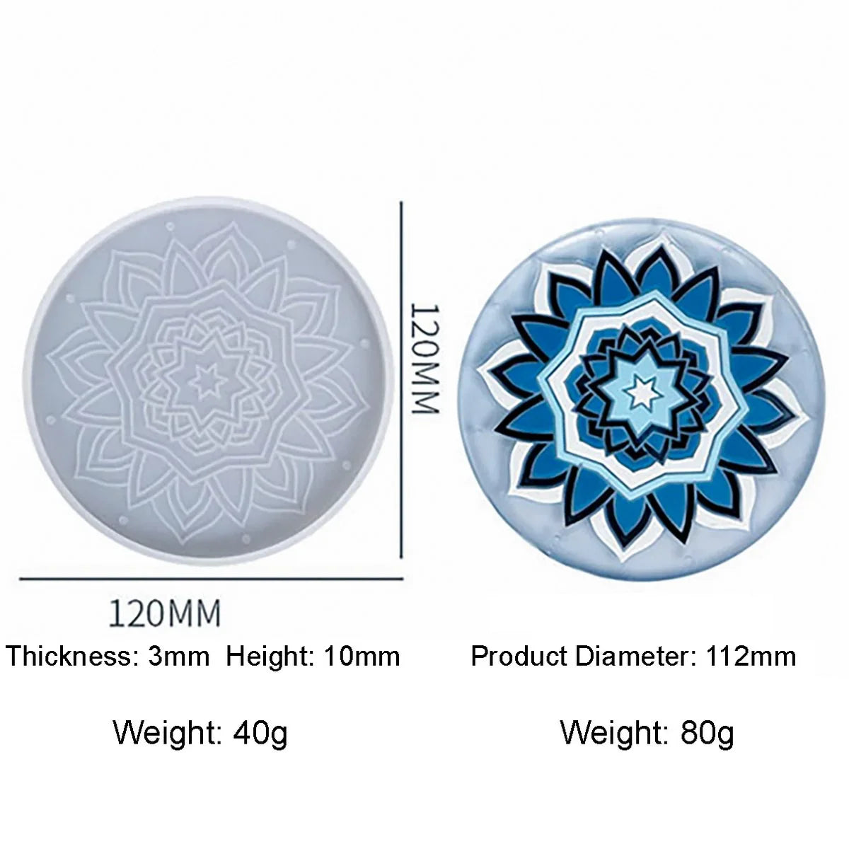 Jags Silicone Mould Designer Coaster Design JSM32