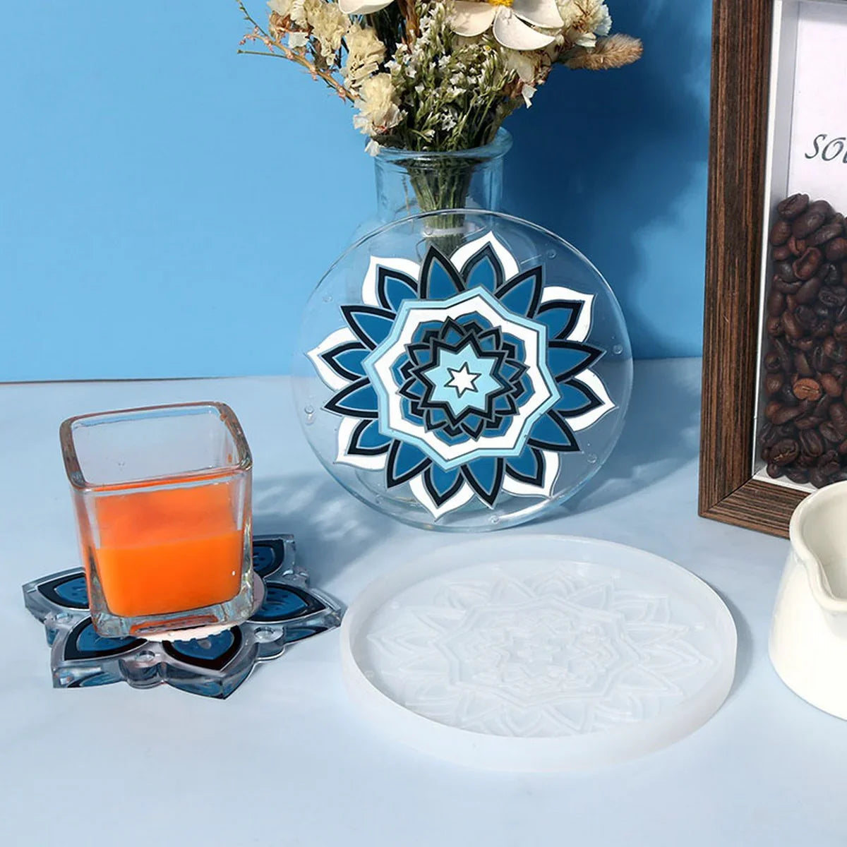 Jags Silicone Mould Designer Coaster Design JSM32