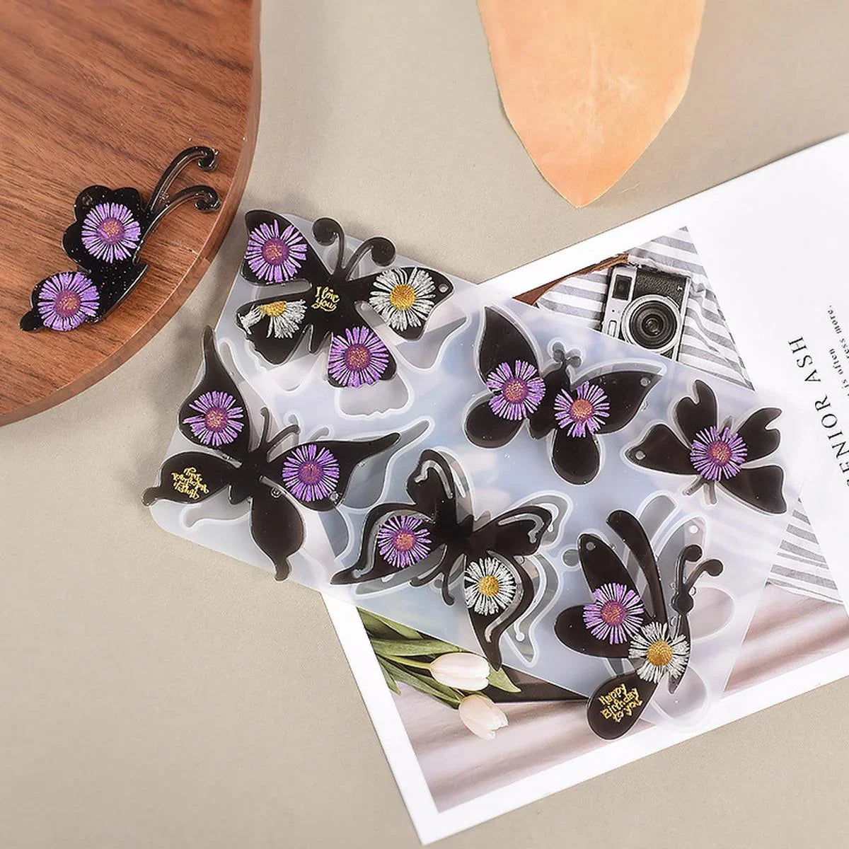 Jags Silicone Mould Butterfly Shape Keychain Design JSM4