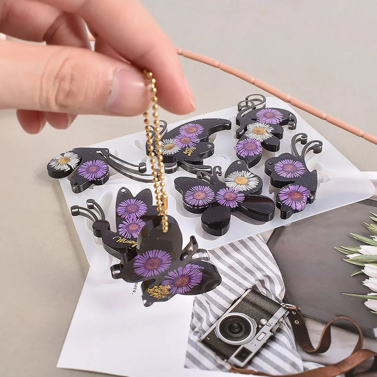 Jags Silicone Mould Butterfly Shape Keychain Design JSM4