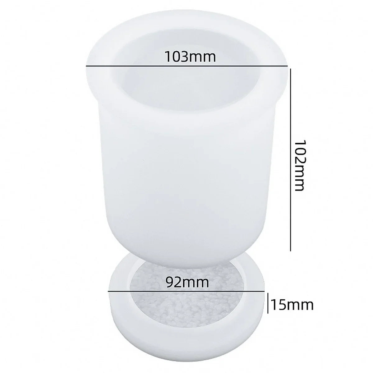 Jags Silicone Mould Big Candel Pot Witth Lead JSM54