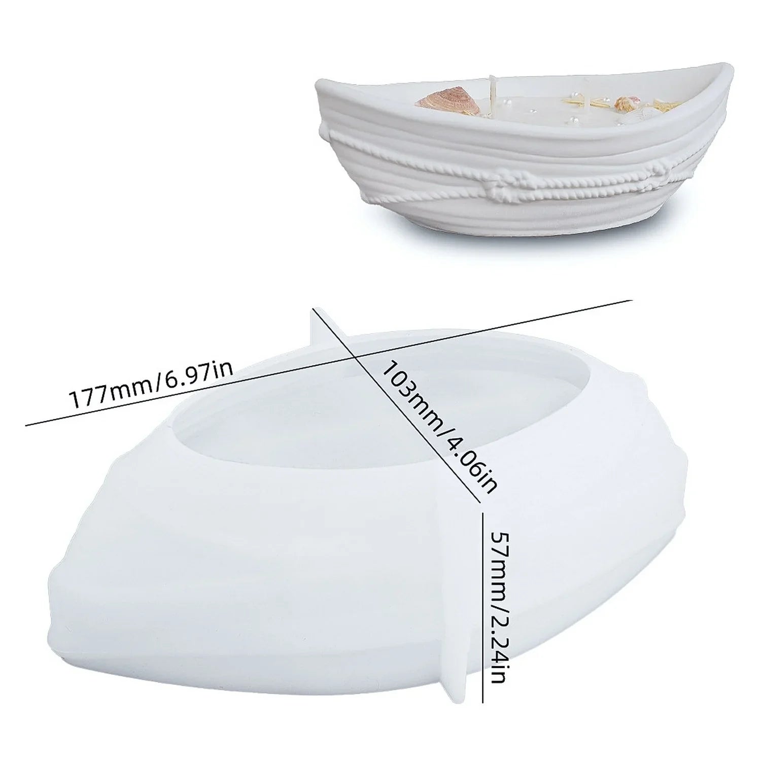 Jags Silicone Mould Boat Candle Pot JSM85
