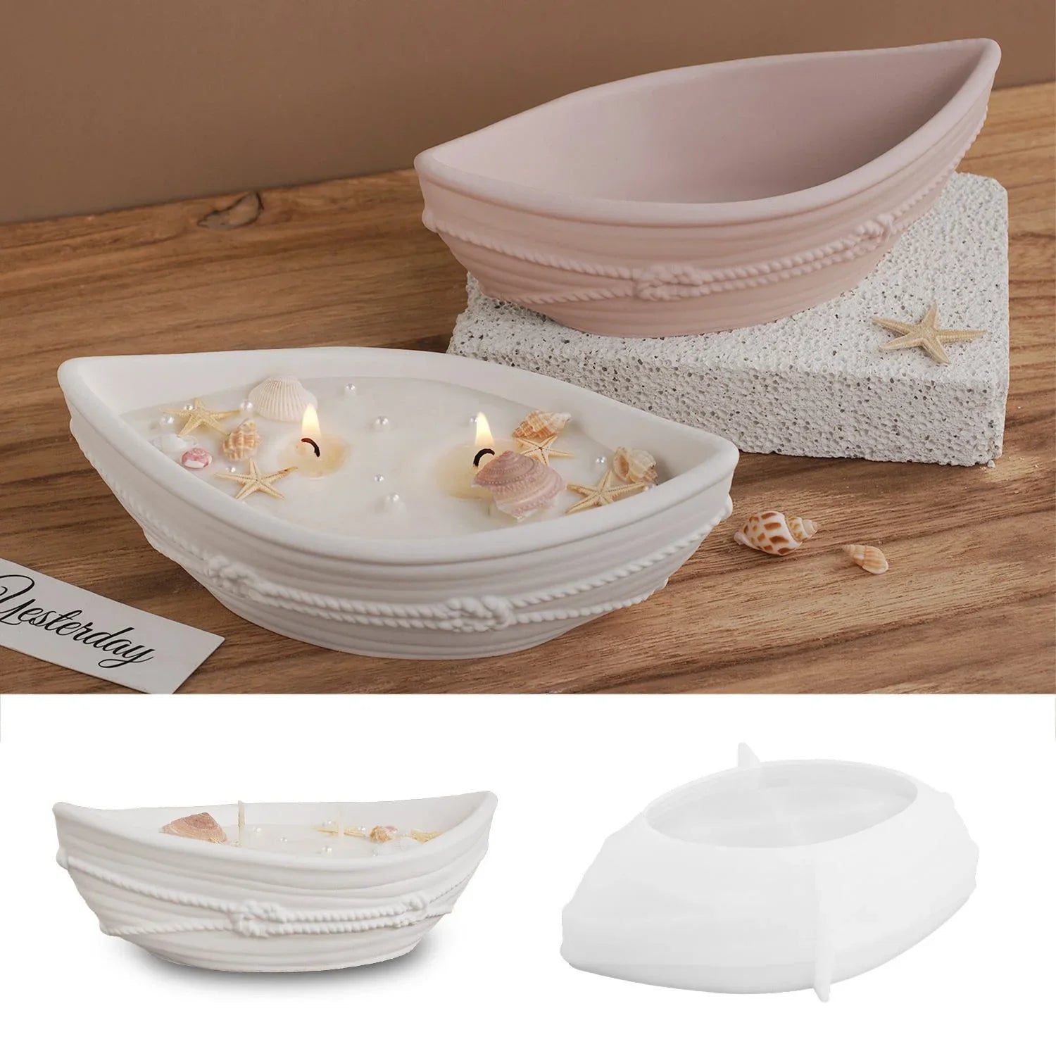 Jags Silicone Mould Boat Candle Pot JSM85