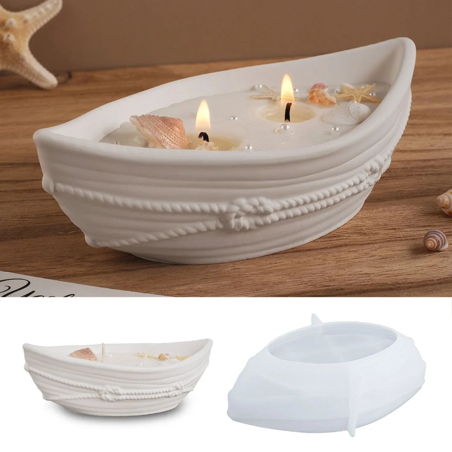 Jags Silicone Mould Boat Candle Pot JSM85