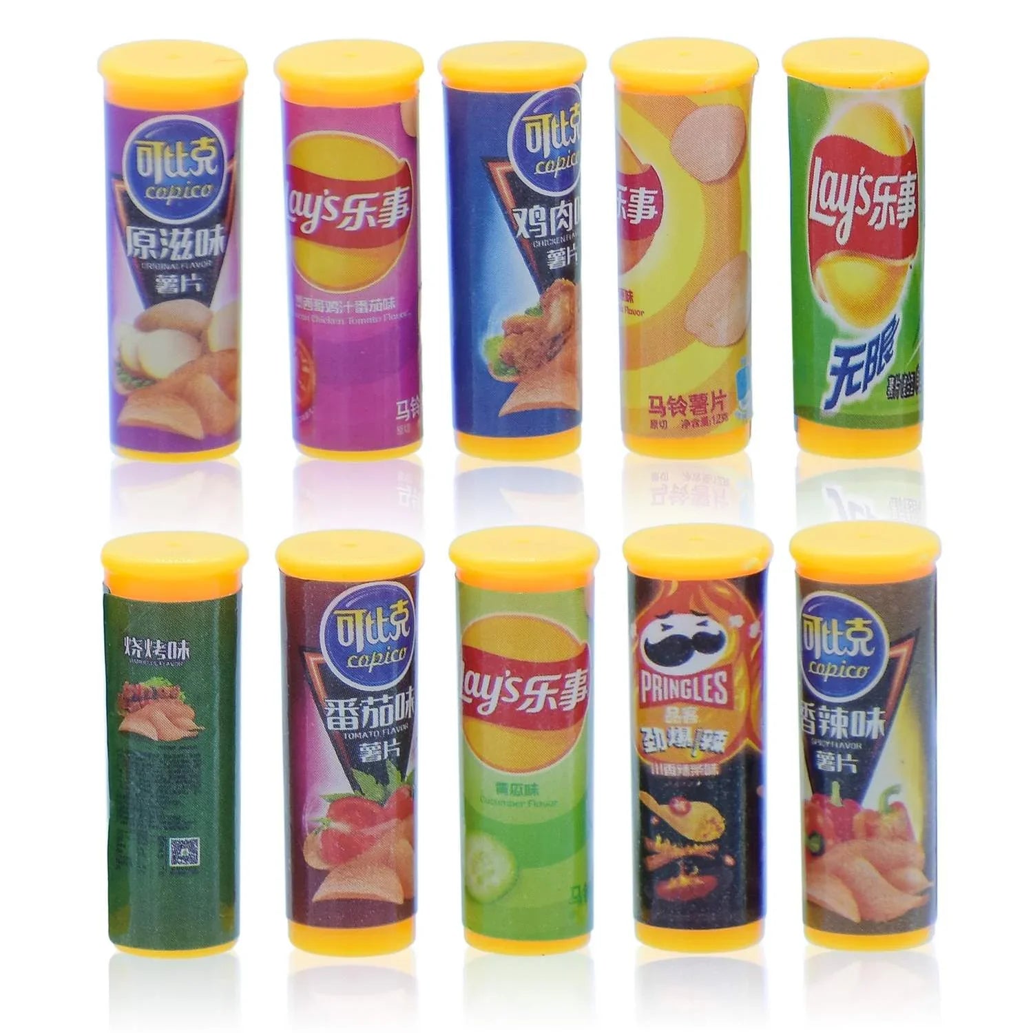 Miniature Model Wafer Chips Bottles Set 10 Pics MMA103