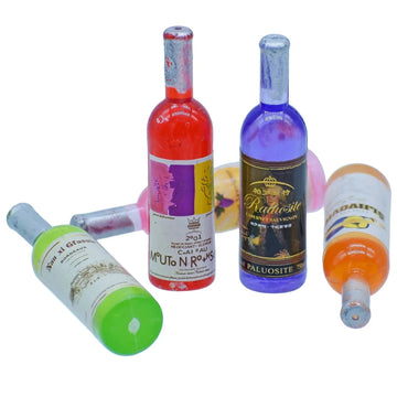 Miniature Model Wine Bottles Set 5 Pics MMA105