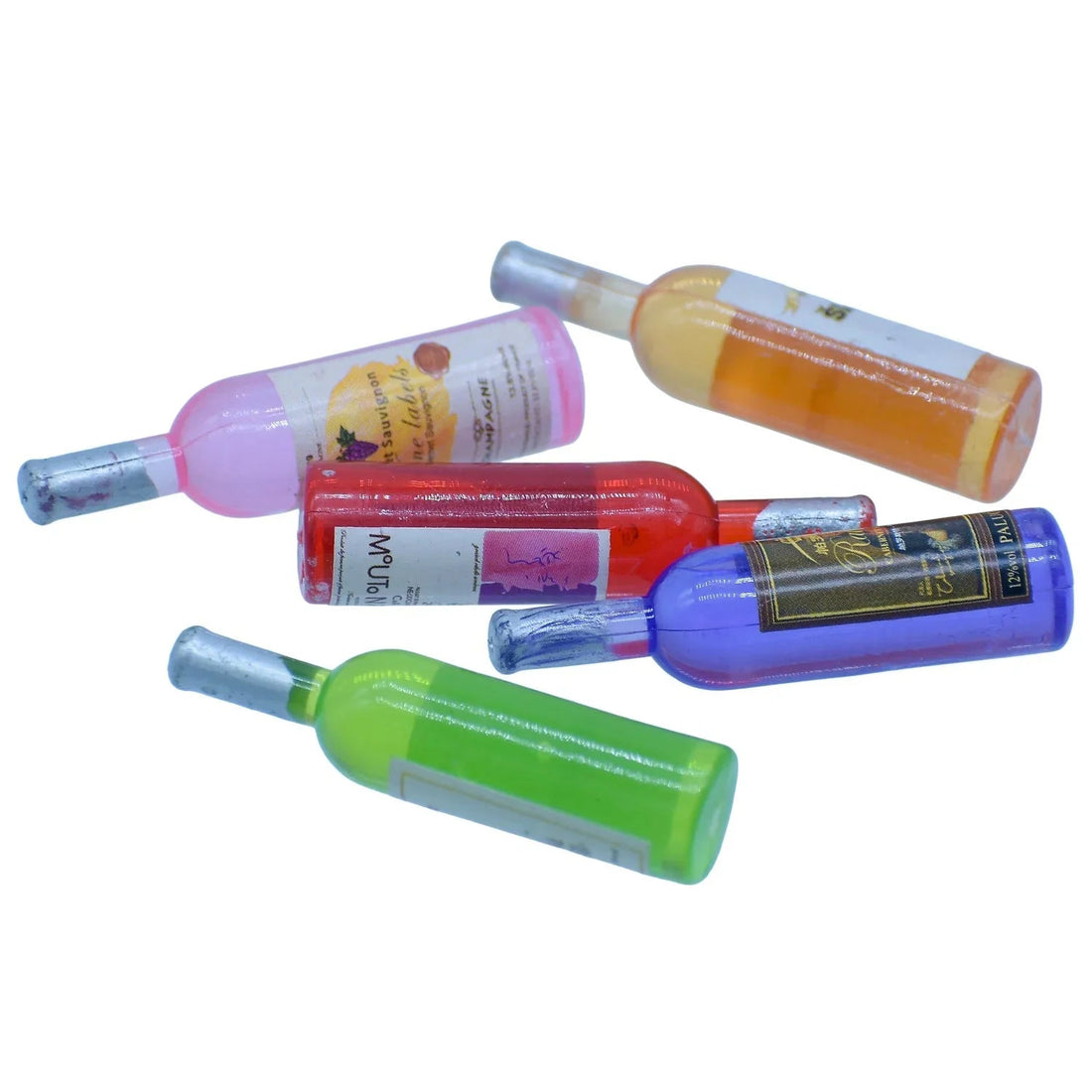 Miniature Model Wine Bottles Set 5 Pics MMA105