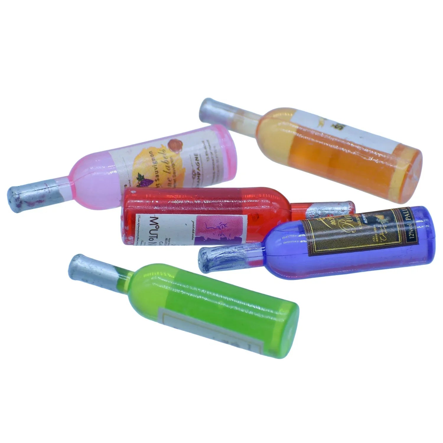 Miniature Model Wine Bottles Set 5 Pics MMA105