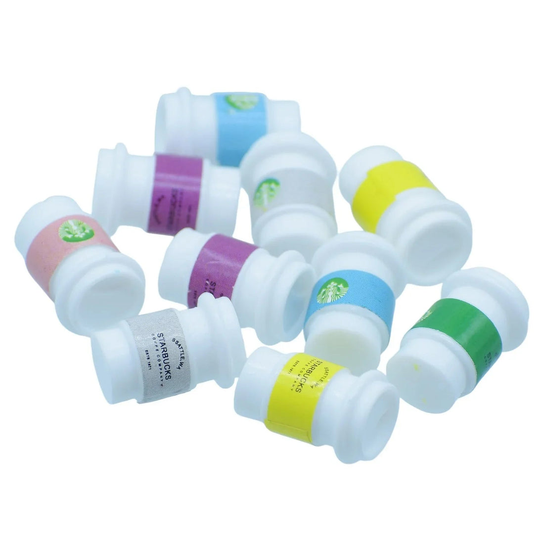Miniature Model Starbucks Bottles Set 10 Pics MMA106