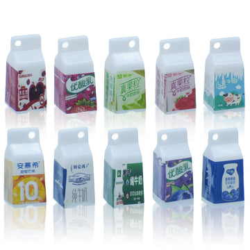 Miniature Model Juice Drinks Bottles Set 10 Pics MMA107