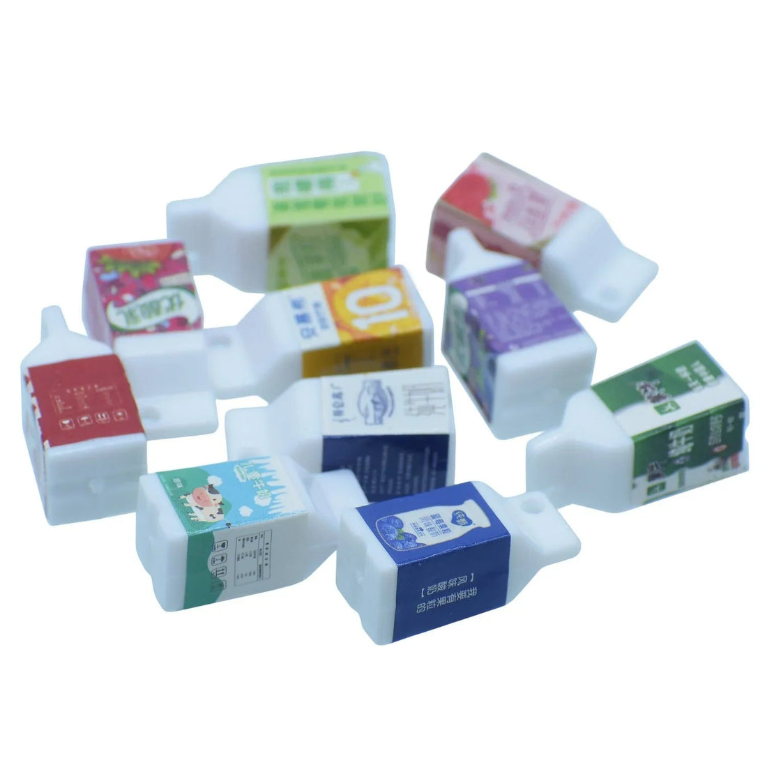 Miniature Model Juice Drinks Bottles Set 10 Pics MMA107