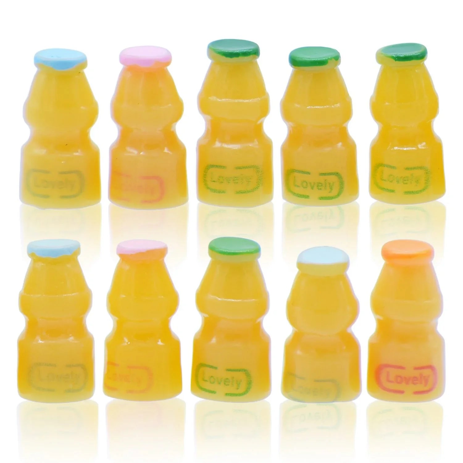 Miniature Model Yogurt Bottles Set 10 Pics MMA108