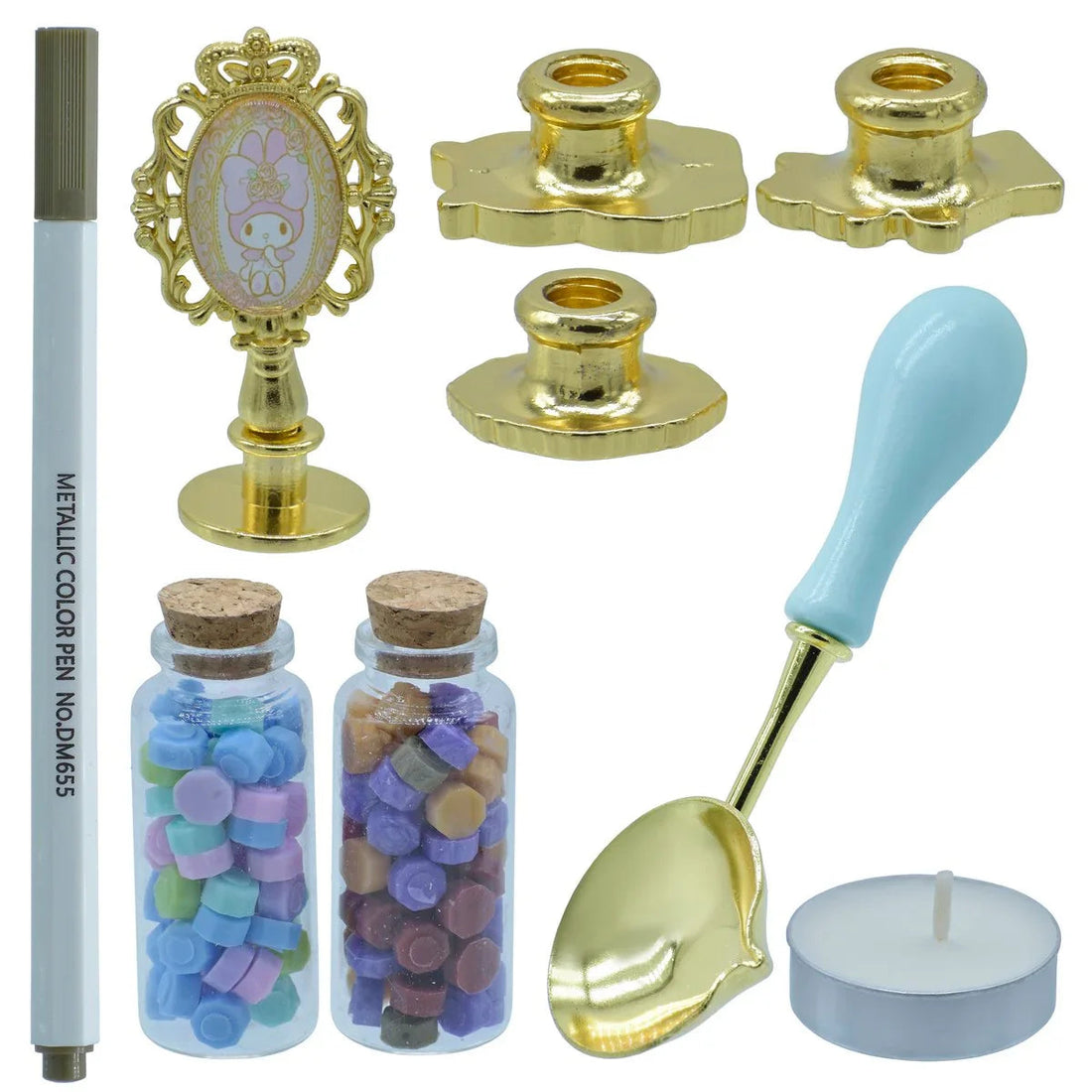 Wax Seal Stamp Kit Set Of 9 Pics SL-9