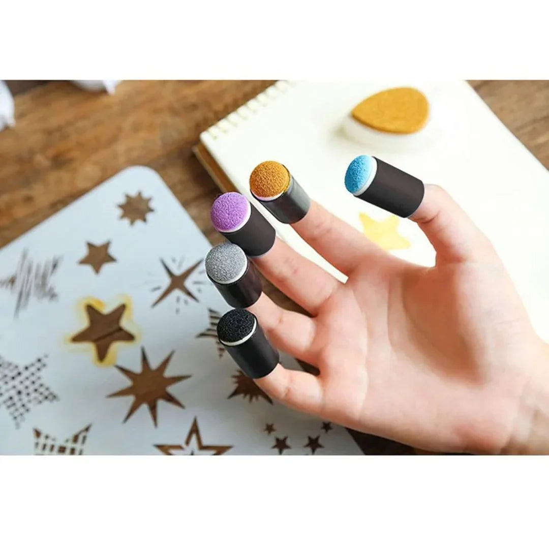 Finger Sponge 10 Pc Multi Colored (Fs10)