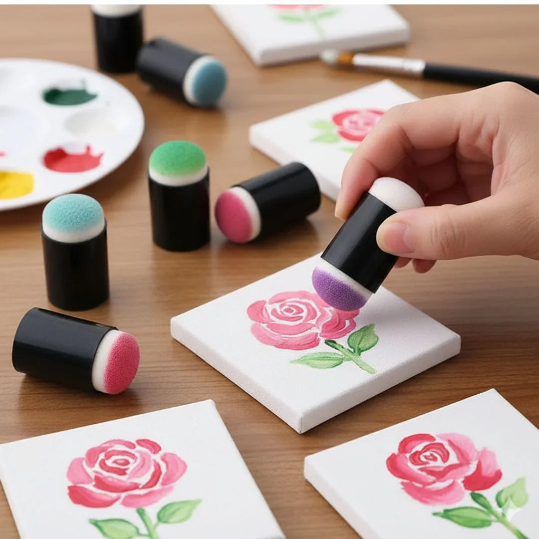 Finger Sponge 10 Pc Multi Colored (Fs10)