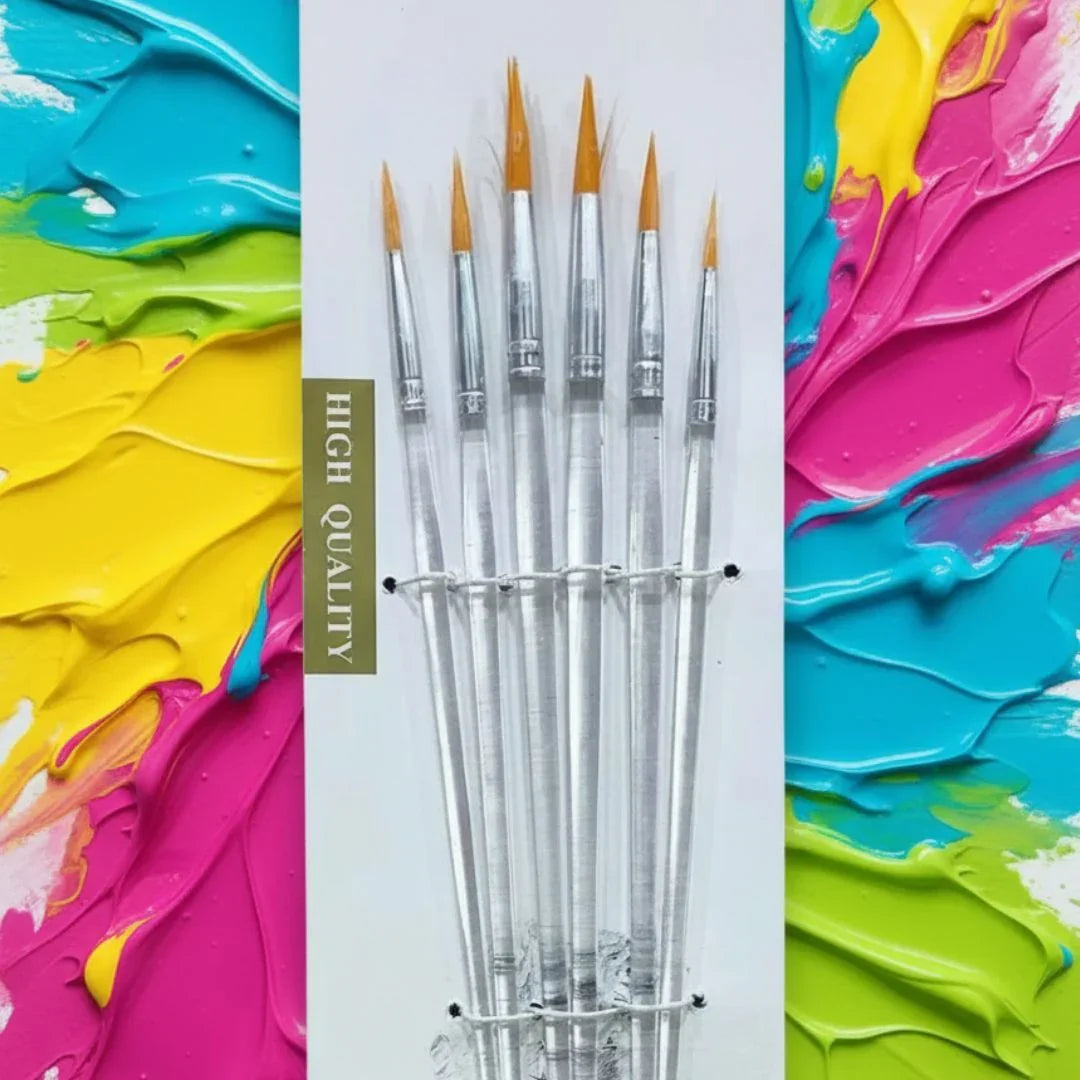 6Pc Paint Brush Round Tp (6Tpr)