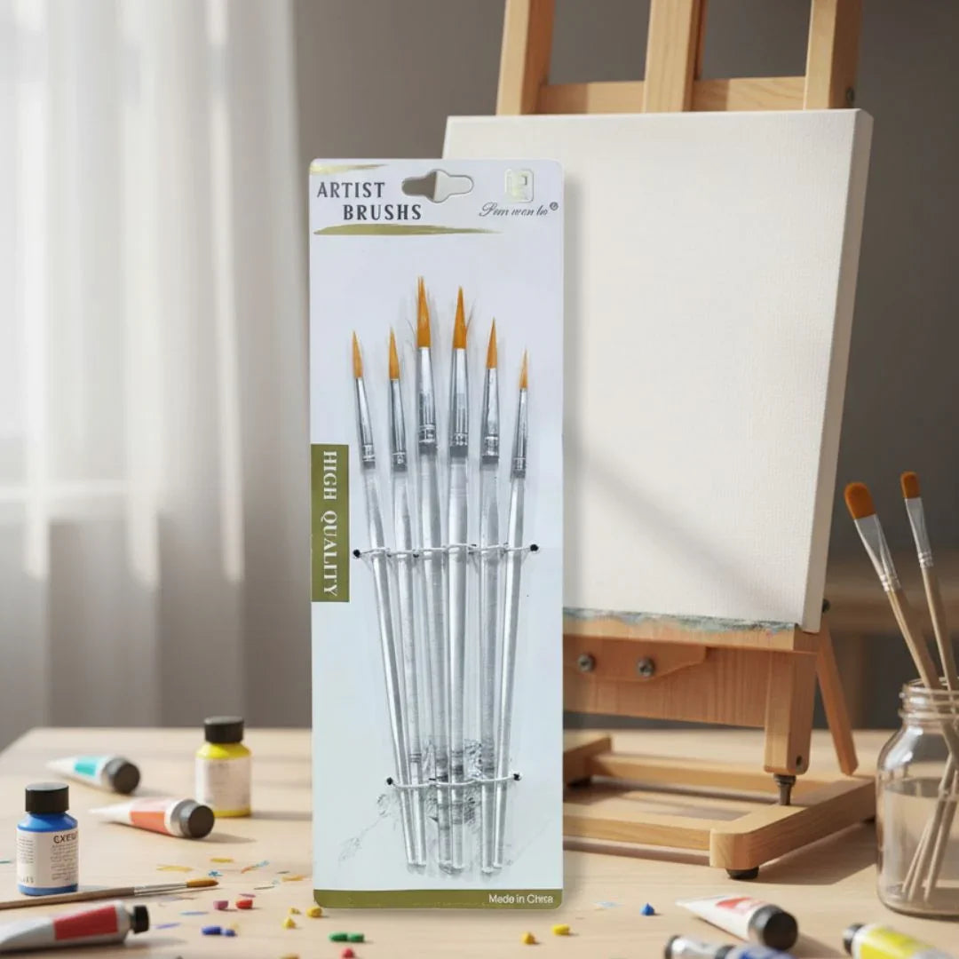 6Pc Paint Brush Round Tp (6Tpr)