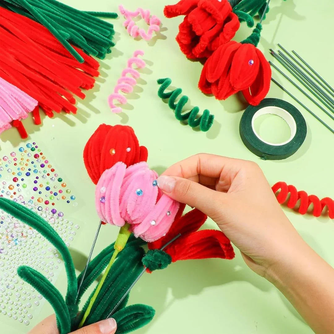 Pc100M Pipe Cleaner Plain 100Pc Multi Colored