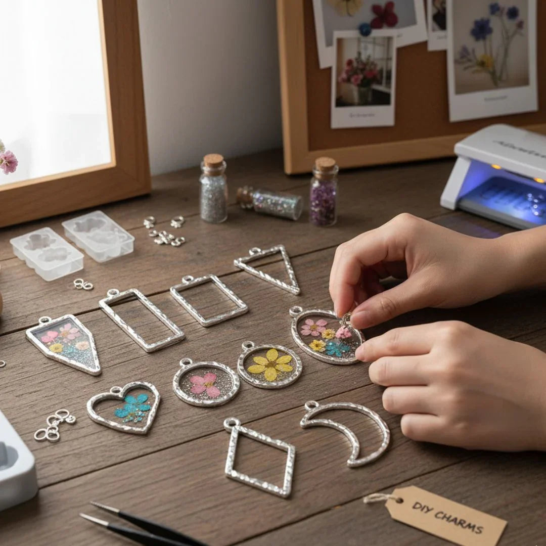 Mg256A1 Bezels Mix Shape 10Pc Silver