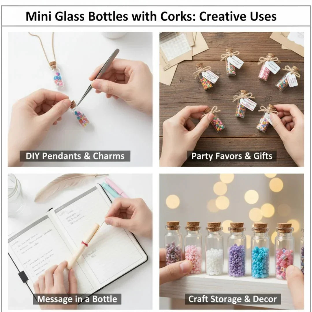 Glass Messages Bottle 12 Pcs Set 18*50 50MM GMB18X50