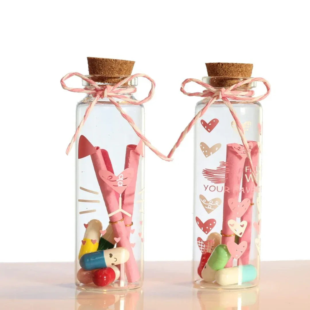 Glass Messages Bottle 12 Pcs Set 18*50 50MM GMB18X50