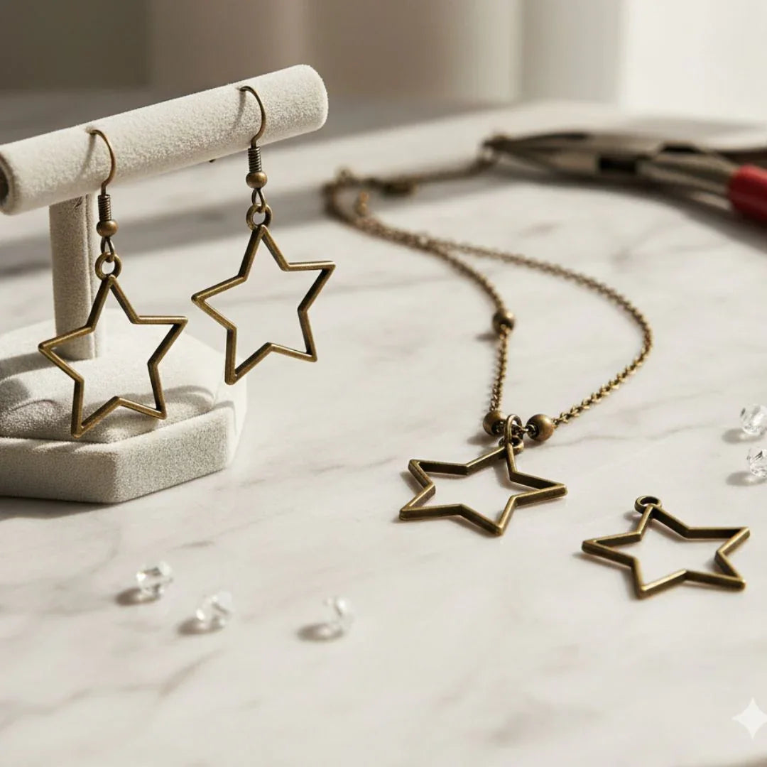 Mg256G4 Bezels Star Shape 5Pc Copper