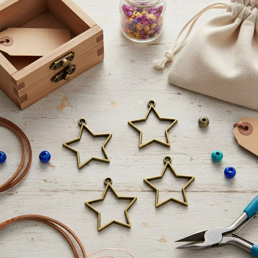 Mg256G4 Bezels Star Shape 5Pc Copper