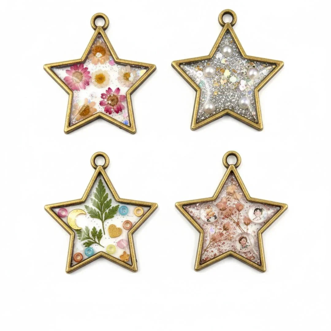 Mg256G4 Bezels Star Shape 5Pc Copper