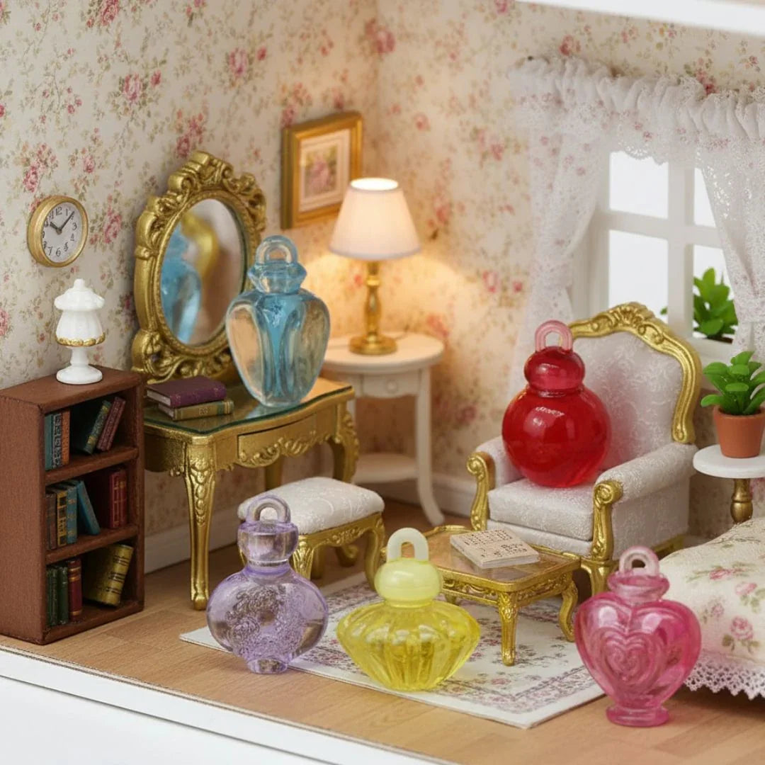 Miniature Transparent Colour Perfume Bottle  6Pics MMTC13