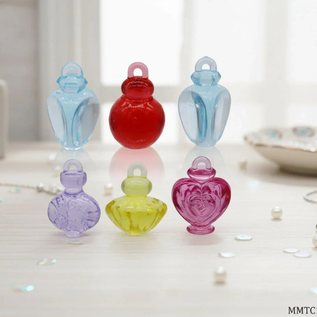Miniature Transparent Colour Perfume Bottle  6Pics MMTC13