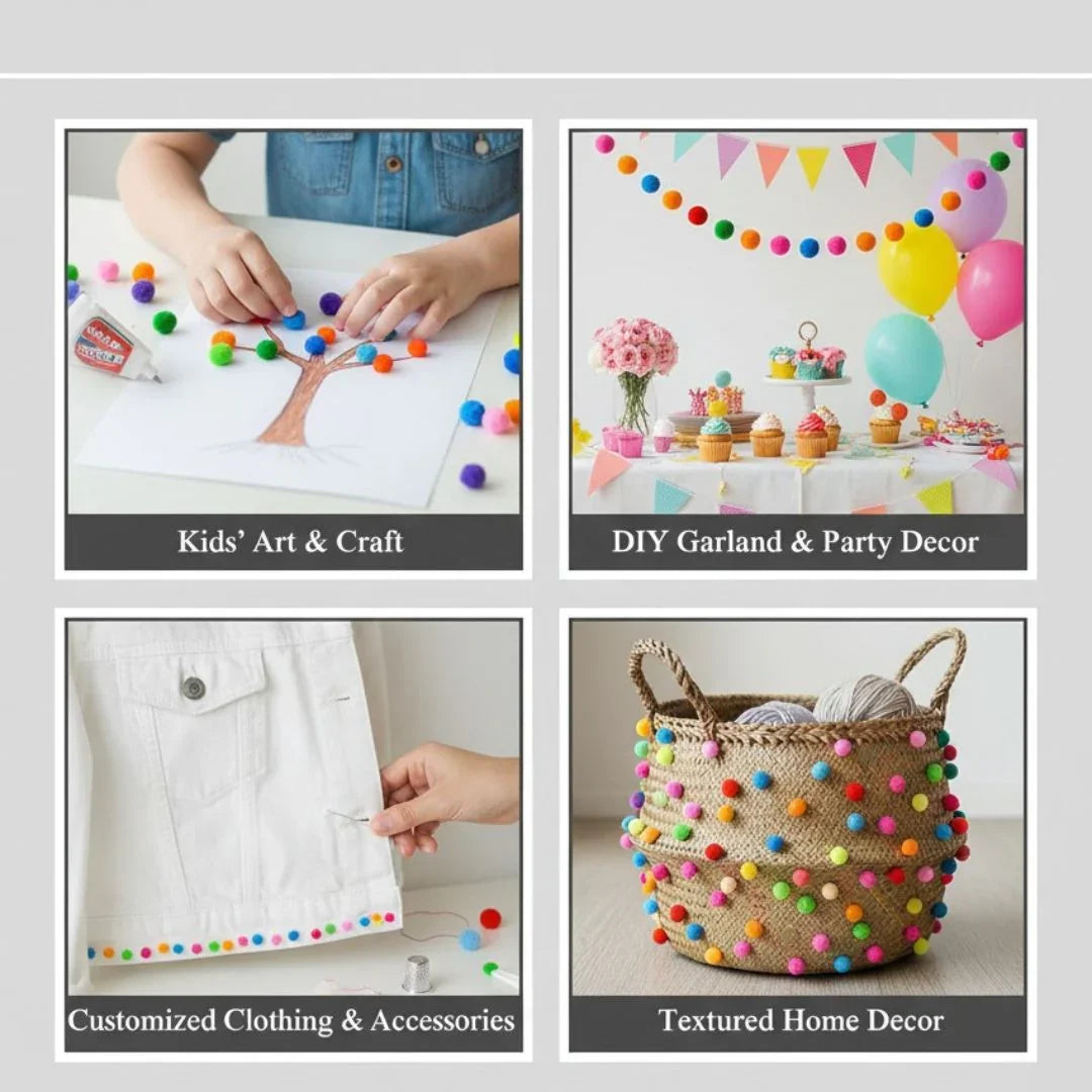 Pom Pom Ball Big 3CM 25 Pics CPBB00