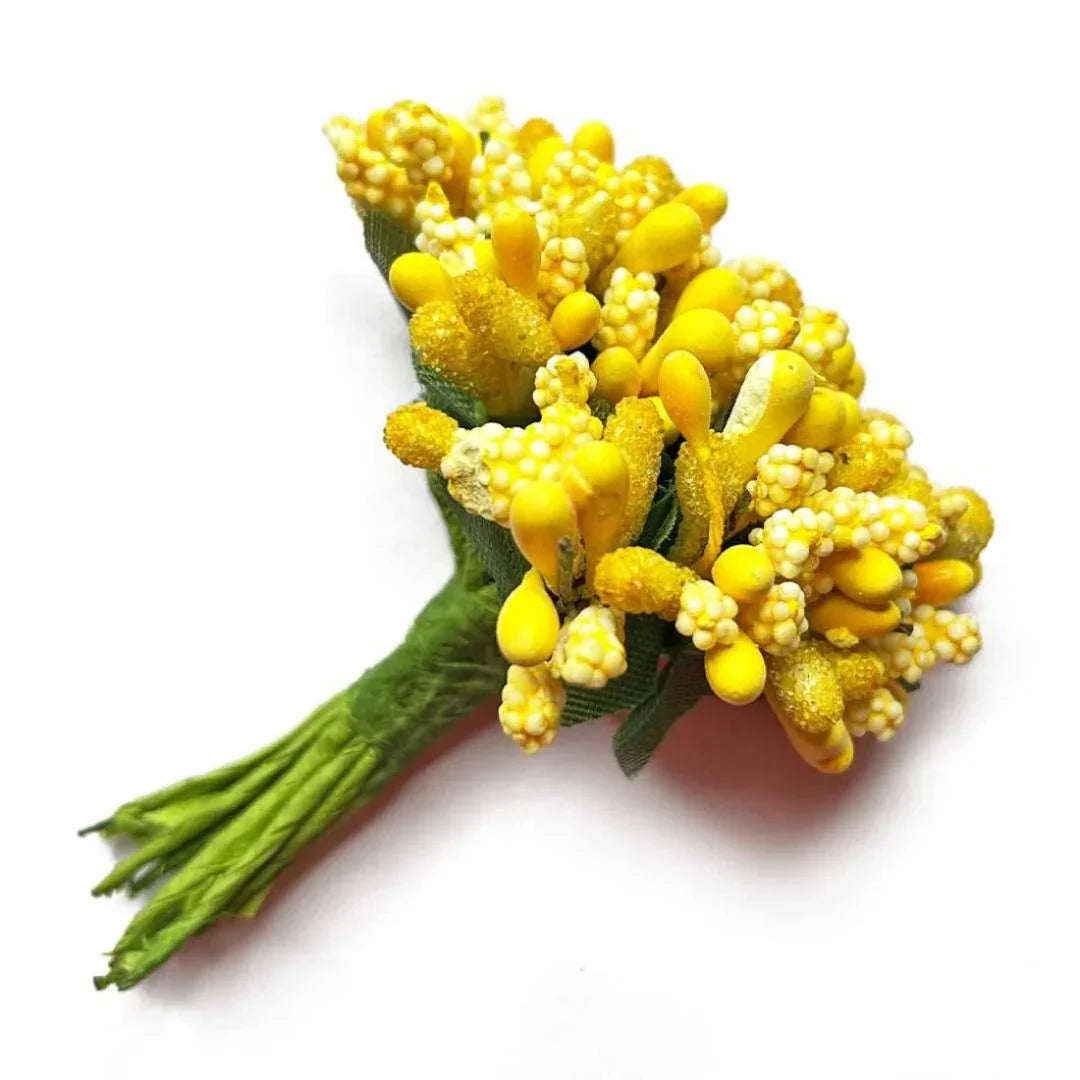 Artificial Flower Polons Pack Of 5 Rice Yellow AFP3-YW