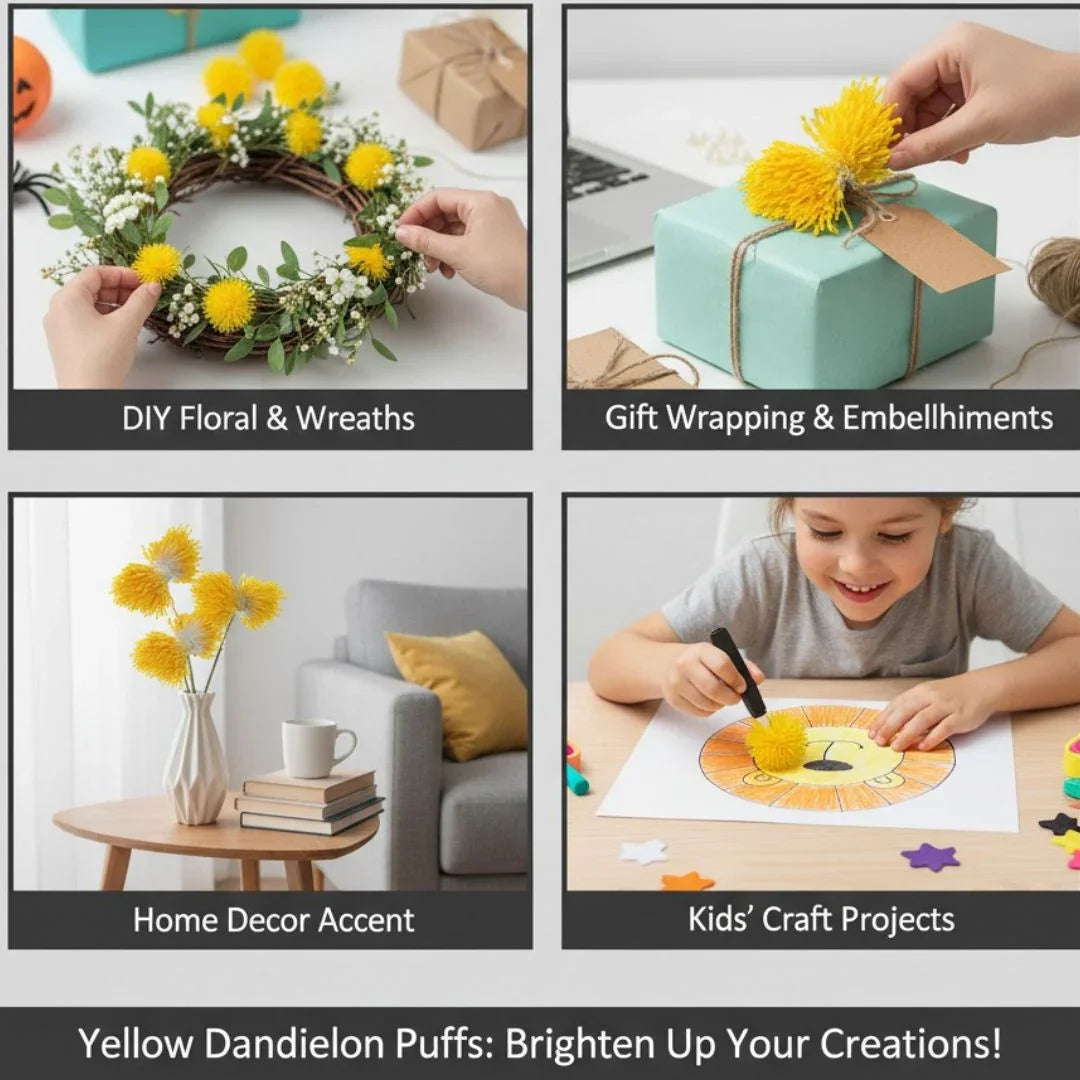 Artificial Flower Polons Pack Of 5 Rice Yellow AFP3-YW