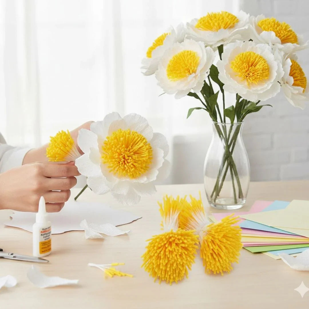 Artificial Flower Polons Pack Of 5 Rice Yellow AFP3-YW