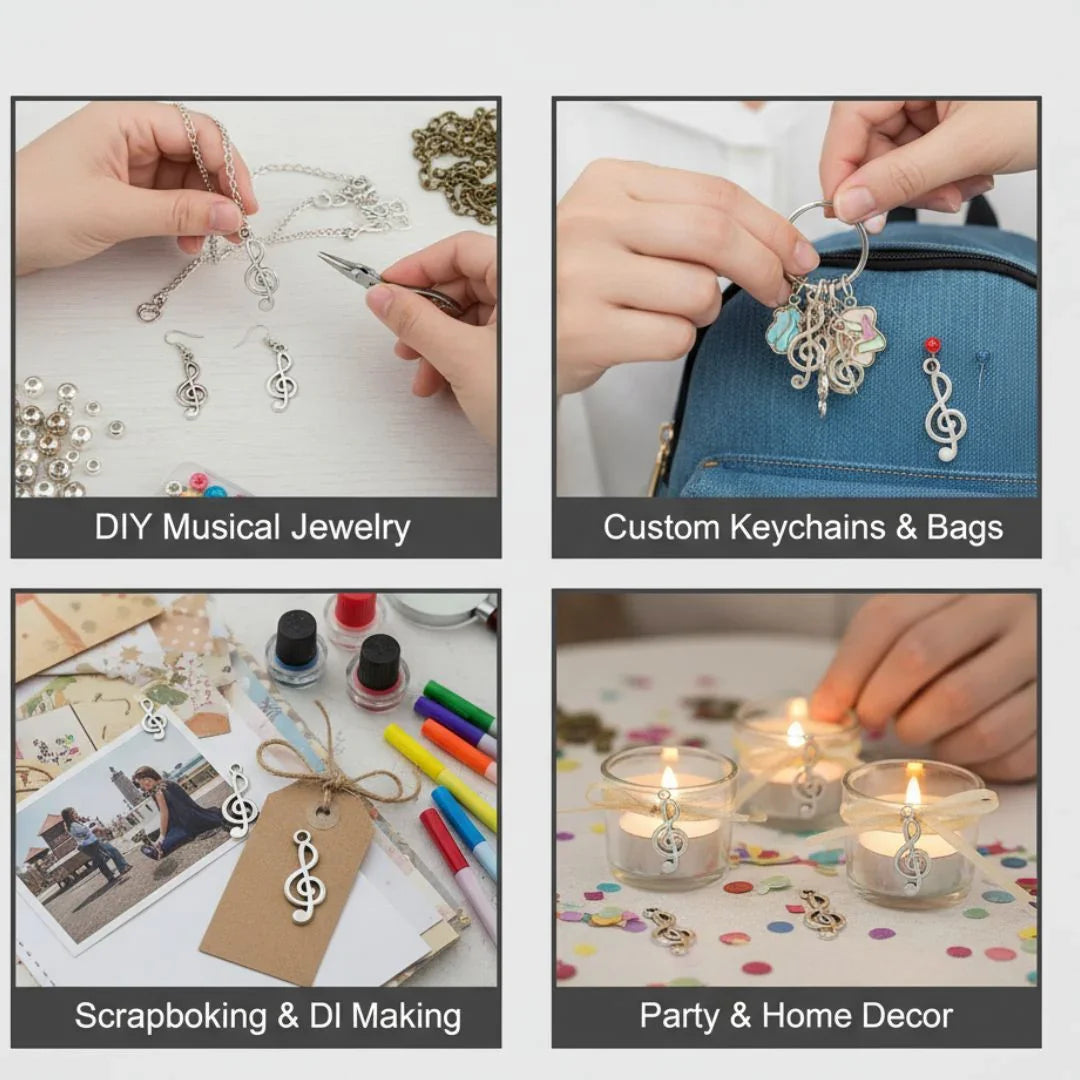 Metal Craft Fitting 10 Pics Music Symbol MC-1034