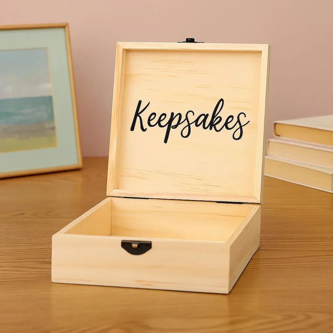 Wooden Box Square 6X6Inch Raw-3315