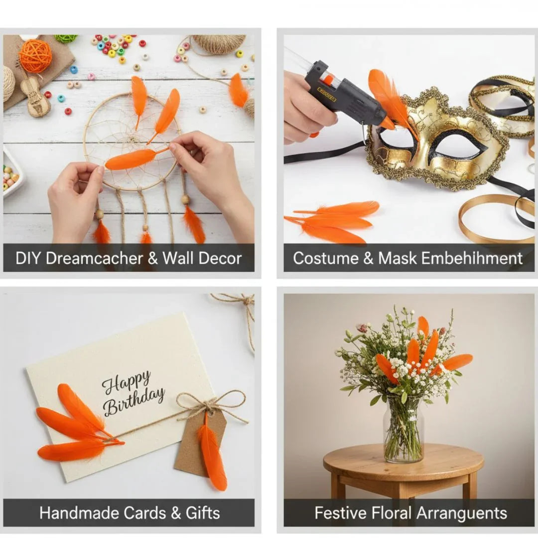 Feather Hard Small Orange (Fhmo) (12Pcs)