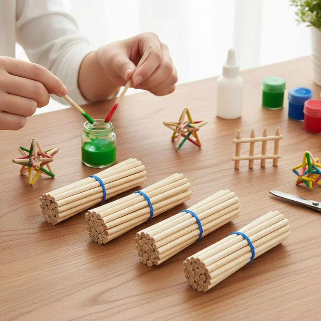 Wood Round 100 Stick Plain 8Cmx0.3Mm (Wrp100)