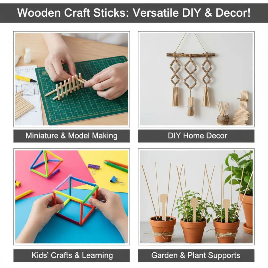 Wood Round 100 Stick Plain 8Cmx0.3Mm (Wrp100)