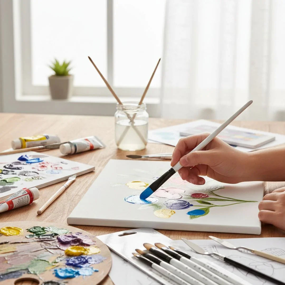 A6129Z 6Pc Paint Brush White Handle