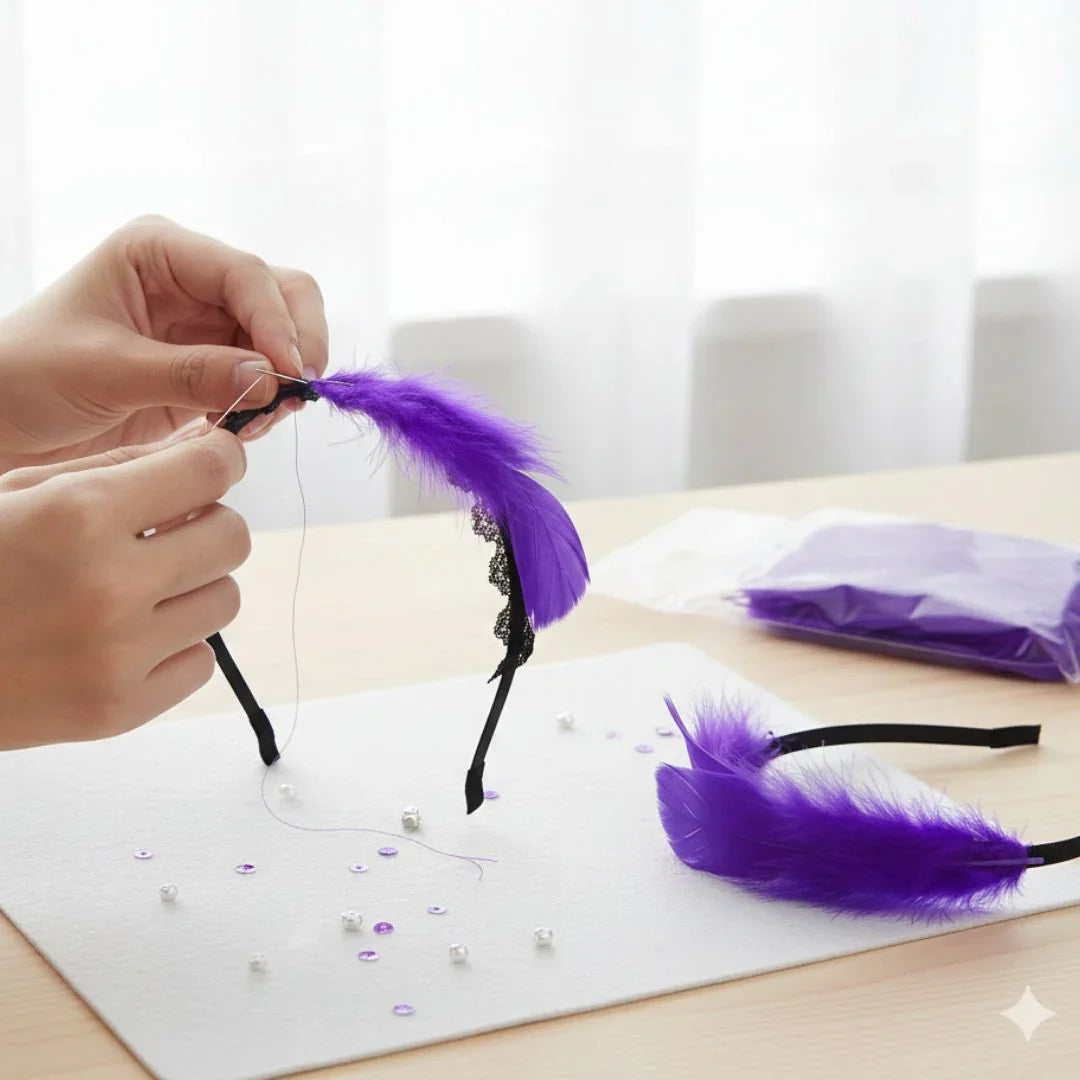 Feather Soft Big Dark Purple (Fsbdpl) (10Pcs)