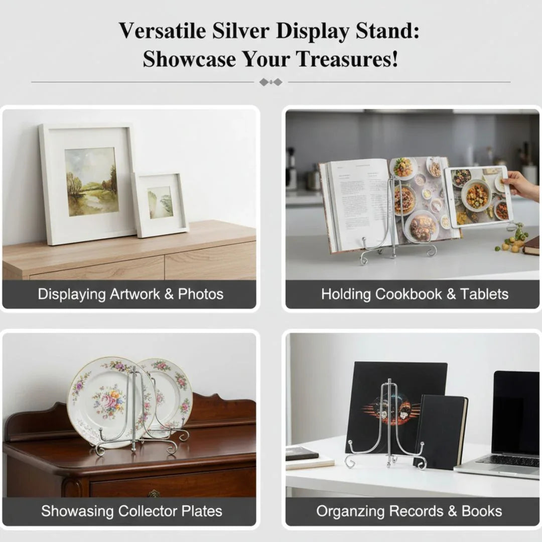 Xcc8S Frame Holder Display Stand Iron Silver 8 Inch