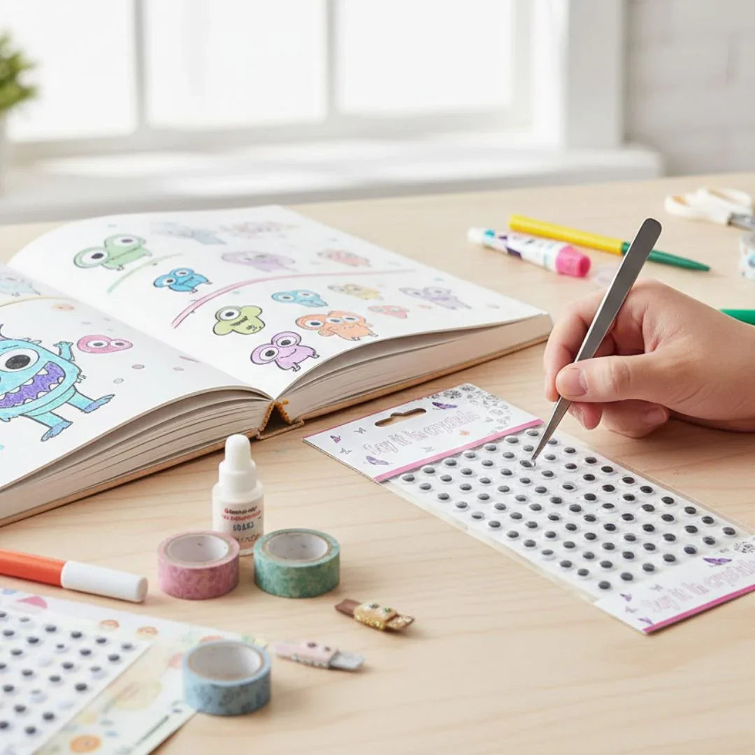 MG Traders Pack Stickers Google Eye Journaling Sticker (Zweye)  (Contain 1 Unit)