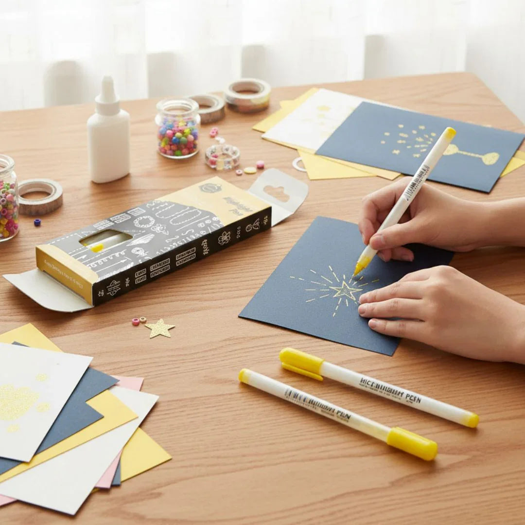 E043012G 12Pcs Highlight Pen Gold 0.8Mm