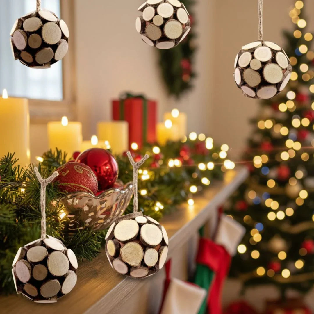 Wooden Logs Ball Small Raw-3059