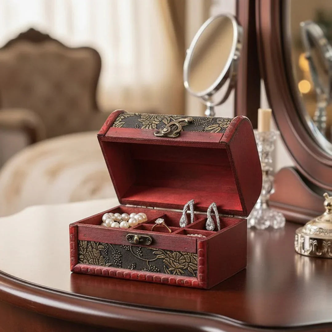 Wooden Box Antic Design 1Pcs Raw4265